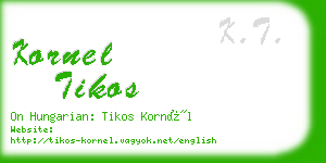 kornel tikos business card